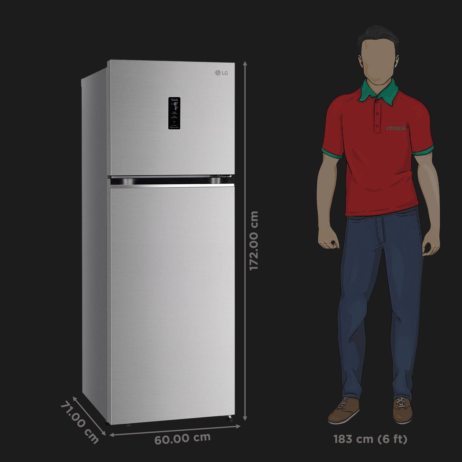 Buy LG 343 Litres 3 Star Frost Free Double Door Convertible
